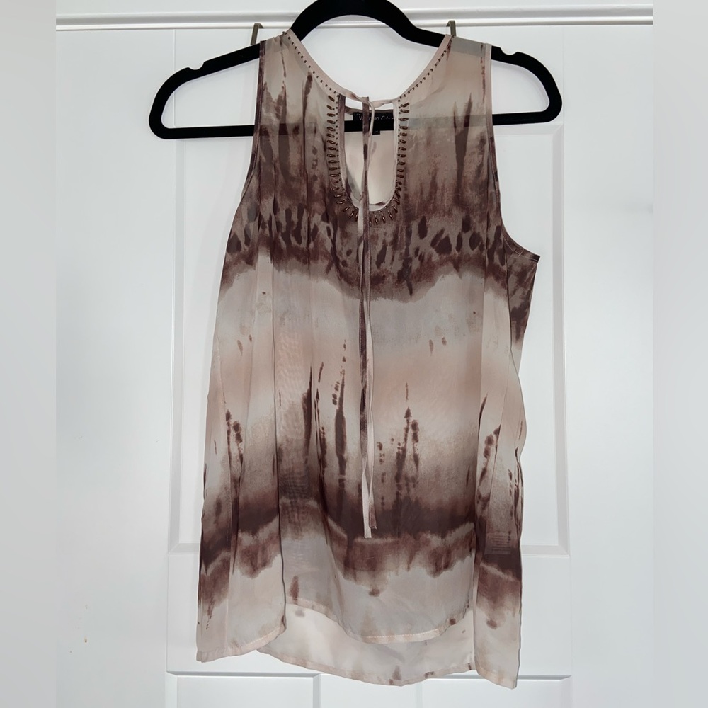 Brown/Cream "Tye Dye" Tank Top